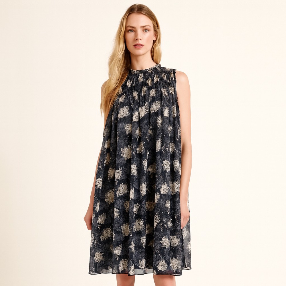 Joie Sz S‎ Baltic Sleeveless Summer Swing Floral Chiffon Feminine Dress Shift